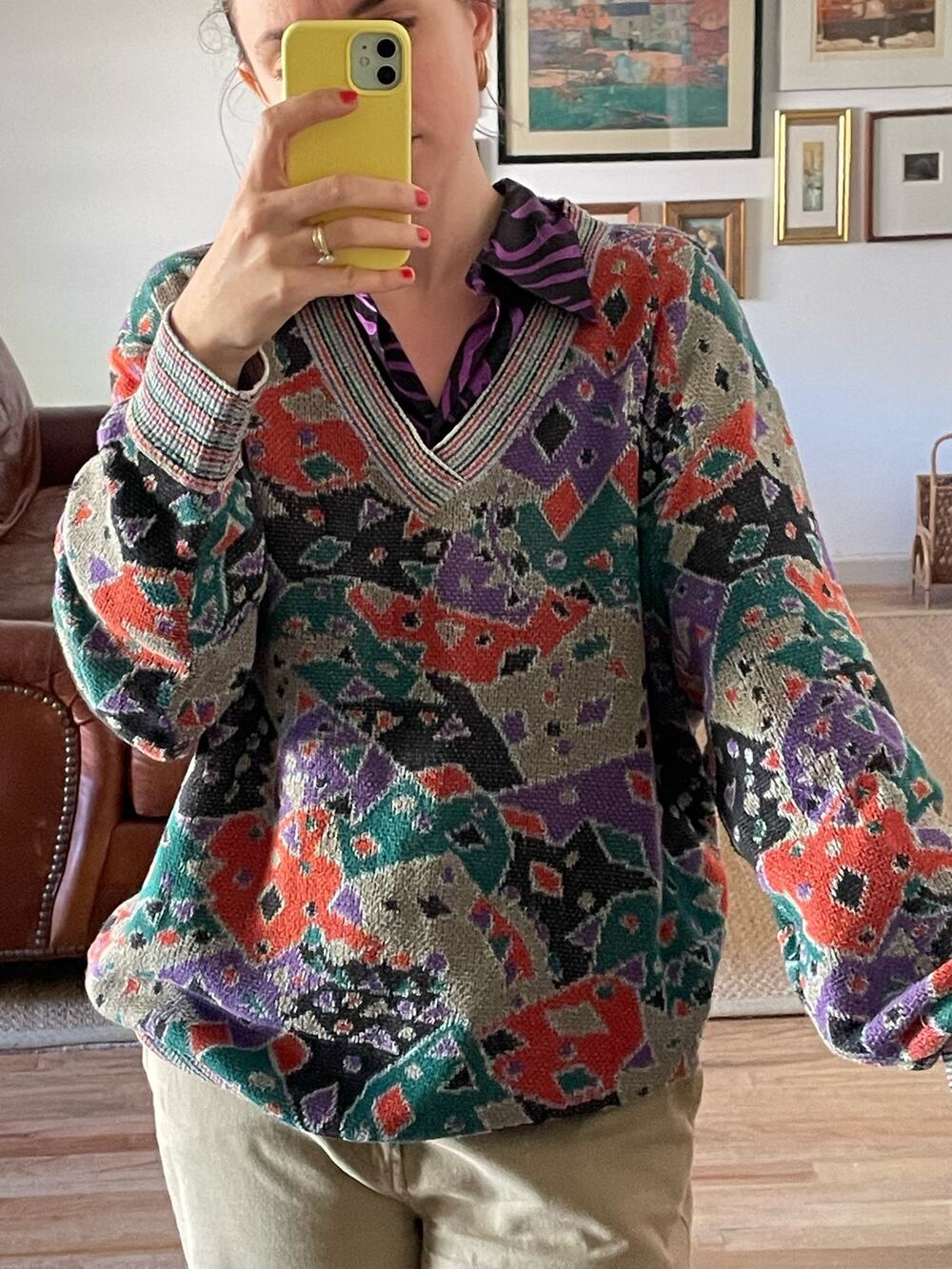 Missoni Sport Vintage 80s V Neck Sweater